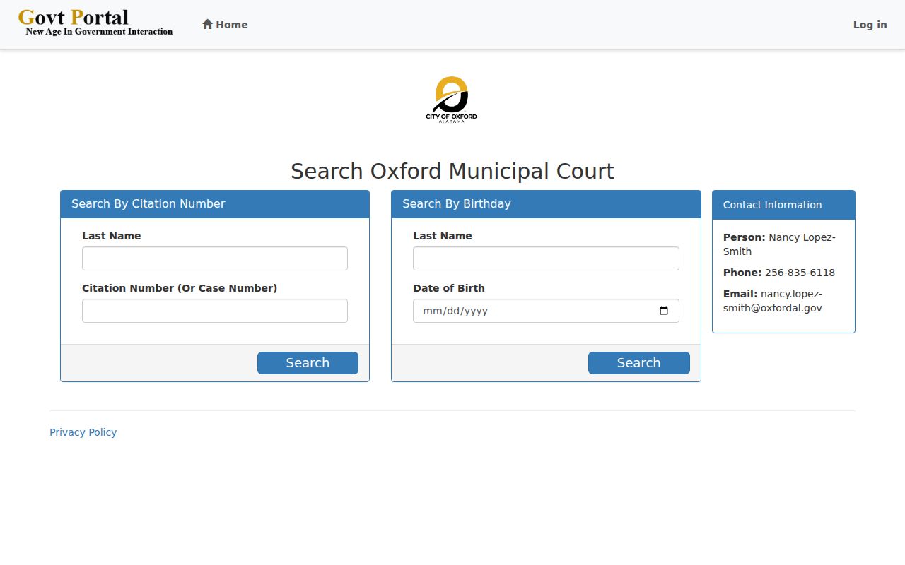 Oxford criminal records ticket search portal